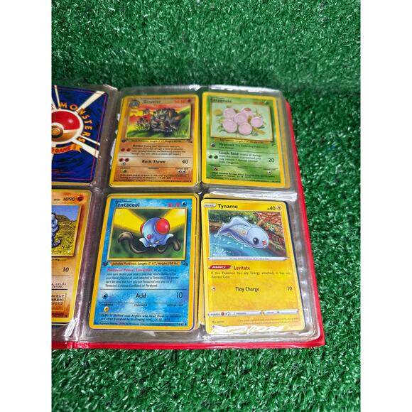 Vintage Red Pikachu Pokemon Card Binder 4-Pocket Full with Cards - Picture 11 of 17